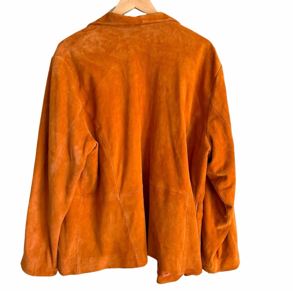Eileen Fischer Bohemian Pumpkin Suede Jacket Size 3X - Picture 10 of 12
